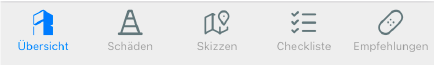 Bereiche der App